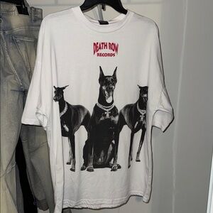 White Death Row Records Graphic T-Shirt